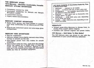 1973 Mercury Marquis Small Sales Folder