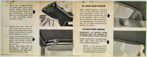1963 General Motors GM Convertible Top Operation Care Owners Manual