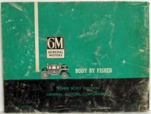1963 General Motors GM Convertible Top Operation Care Owners Manual