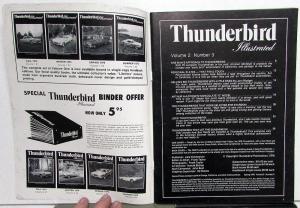1974-1976 Thunderbird Illustrated Magazine Set of 8 History Information Stories