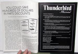 1974-1976 Thunderbird Illustrated Magazine Set of 8 History Information Stories