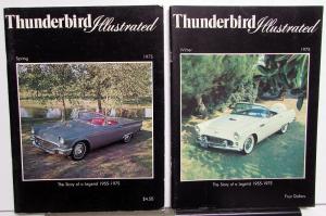1974-1976 Thunderbird Illustrated Magazine Set of 8 History Information Stories