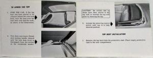 1966 General Motors GM Convertible Top Operation Care Owners Manual - Cadillac