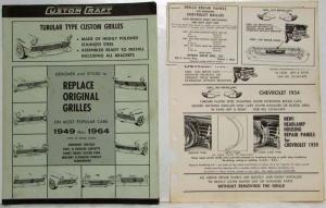 1949-1964 Custom Craft Custom Grilles Sales Folder - Kustom Kraft