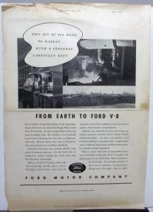 1937 Ford V8 From Earth To Ford V8 Ad Proof Original