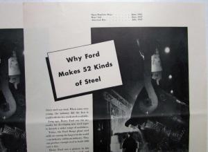 1937 Ford Why Ford Makes 52 Kinds Of Steel Ad Proof Original
