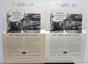 1936 Ford The Ford Glass Plant In Behalf Of Motoring Safety Ad Proof Original