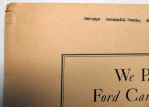 1935 Ford We Paint Ford Cars With Soy Beans Ad Proof Original