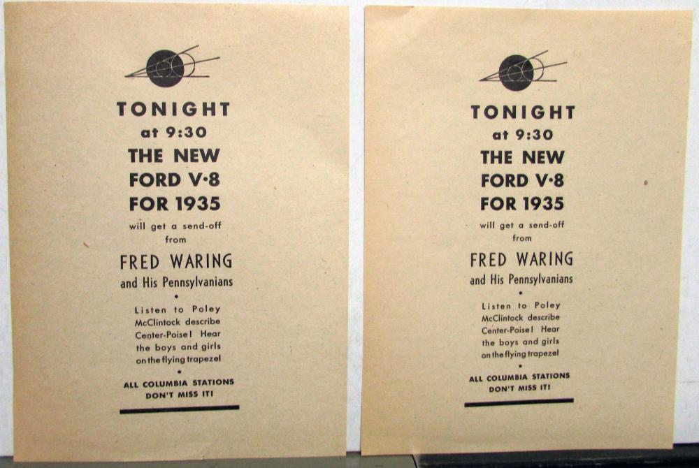 1935 Ford V8 The New Ford V8 for 1935 Ad Proof Original