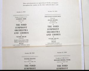 1935 Ford The Ford Symphony Orchestra Guest Soloist Ad Proof
