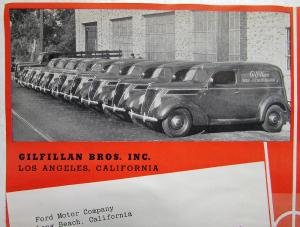 1937 Ford Sedan Delivery Truck Dealer Sales Brochure Testimonial Sheet Original