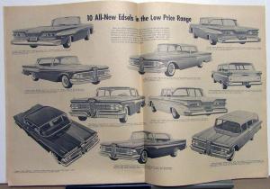 1959 Edsel Dealer Newspaper Style Sales Brochure Corsair Ranger Villager Rare