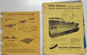 1949-1960 Accessories International Catalog and Price Sheets - Continental Kits