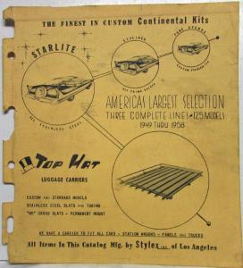 1949-1960 Accessories International Catalog and Price Sheets - Continental Kits