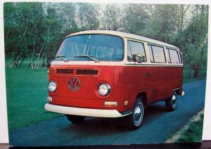 1970 Volkswagen VW Station Wagon Van MicroBus Dealer Sales Postcard Original