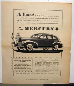 1939 Mercury 8 Characteristics The New Year Offers You A New Car AdProof Spanish