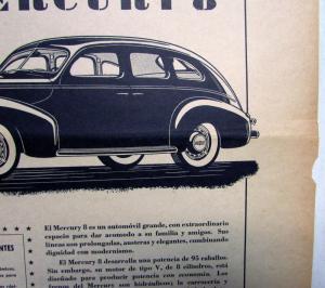 1939 Mercury 8 Characteristics The New Year Offers You A New Car AdProof Spanish