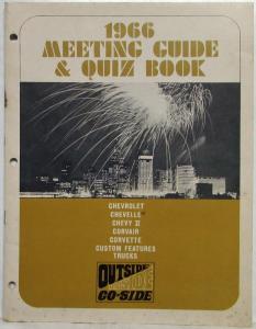 1966 Chevrolet Dealer Meeting Guide and Quiz Book - New Product Training