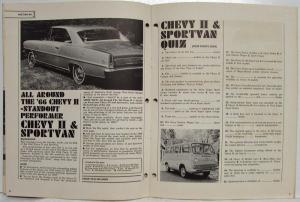 1966 Chevrolet Dealer Meeting Guide and Quiz Book - New Product Training