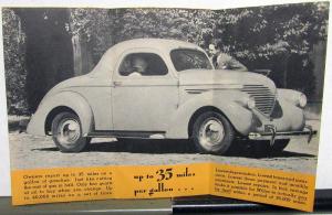 1938 Willys Pocket Sales Brochure Value & Economy The Surprise Car Of The Year