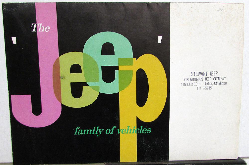 1961 Jeep Family Of Vehicles Sales Brochure Folder Dispatcher CJ FC Utility 4 WD
