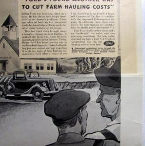 1938 Ford V8 Truck Found Another Way To Cut Farm Hauling Costs Ad Proof Original