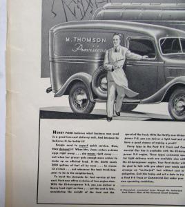 1938 Ford V8 Truck Delivery Eggs By The Dozen Ad Proof Original