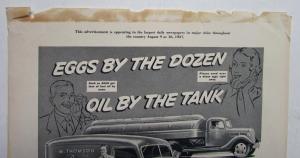 1938 Ford V8 Truck Delivery Eggs By The Dozen Ad Proof Original