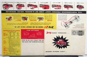 1957 Jeep Dealer Sales Brochure Mailer CJ3B CJ5 CJ6 4 Wheel Drive Models