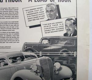 1938 Ford V8 Truck Commercial Cars HD Delivery Features Ad Proof Original