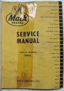 1970 Mack Truck M25X Model Parts Book