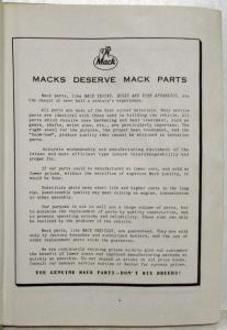 1970 Mack Truck M25X 2526-30 Model Parts Book - Number 9320