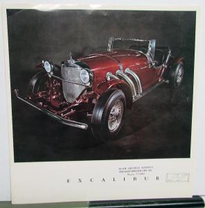 1966 Excalibur Dealer Brochure Folder Heavy Card Stock Glossy Original