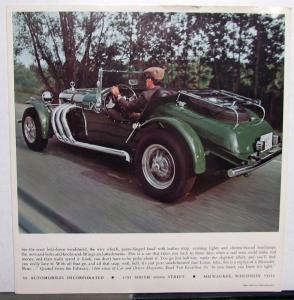 1966 Excalibur Dealer Brochure Folder Heavy Card Stock Glossy Original