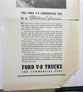 1938 Ford V8 Truck Commercial Car Is A Natural Farmer Ad Proof Original