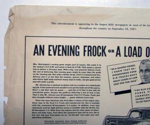 1938 Ford V8 Truck An Evening Frock Or A Load Of Rock Ad Proof Orignal