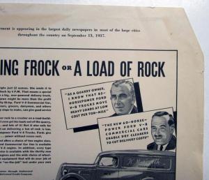 1938 Ford V8 Truck An Evening Frock Or A Load Of Rock Ad Proof Orignal