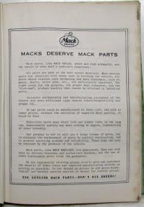 1958 Mack Truck LVX Model Parts Book - Number 2559