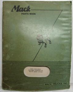 1963 Mack Truck M18X Model Parts Book - Number 3481