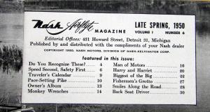 1950 NASH Airflyte Magazine Vol 1 No 6 Original