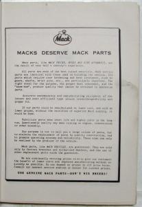 1966 Mack Truck M30X Model Parts Book - Number 5562