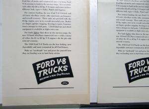 1938 Ford V8 Trucks Built For Hard Farm Service & Lower Costs Ad Proof Original