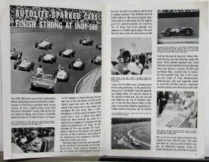 1961 Sparkin Autolite Independent Garages Magazine Indy 500 Ford in 62 Orig