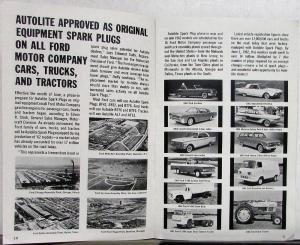 1961 Sparkin Autolite Independent Garages Magazine Indy 500 Ford in 62 Orig