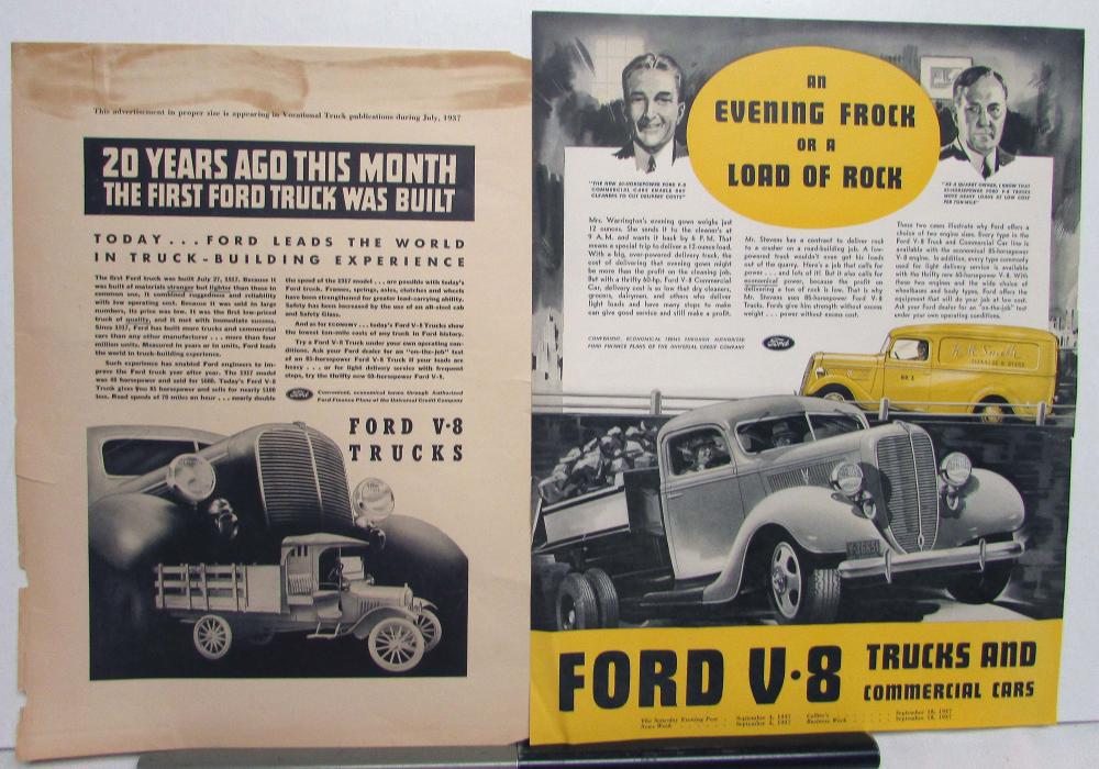 1938 Ford V8 Trucks Leads The World In Truck Building Experience Ad Proof Orig