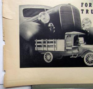 1938 Ford V8 Trucks Leads The World In Truck Building Experience Ad Proof Orig
