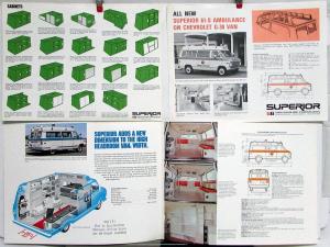 1974 Chevrolet G-30 Van Ambulance By Superior Sales Folder Data Sheet 3 Items