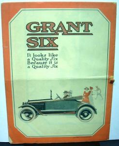 1917 Grant Six Dealer Color Sales Brochure Folder Large Poster Very Rare Nice!