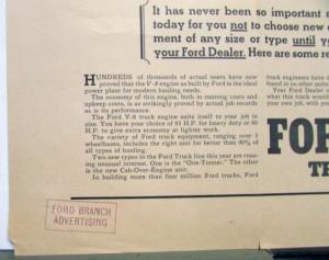 1938 Ford Trucks V8 To All Truck Operators Ad Proof Original