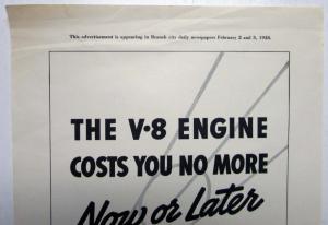 1938 Ford Trucks V8 Flathead One Tonner Features Ad Proof Orignal